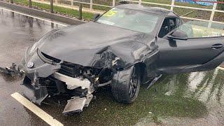 TOYOTA SUPRA A90 CRASH, TOYO 888, Toyota Supra Accident SOCHI, Aquaplaning