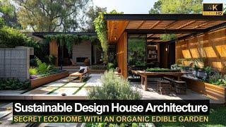 Inside the Secret Eco Home: Sustainable Design House Architecture with an Organic Edible Garden