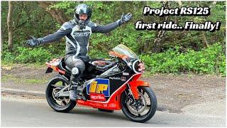 Aprilia RS125 project Harada race replica first ride.. It did break down sadly!