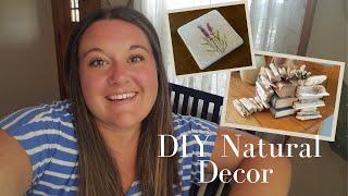 DIY Natural Decor With Me!! || Temp Tattoo Coasters || Driftwood Garland