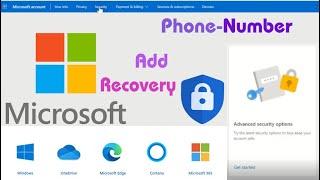 How to Add Recovery Phone Number For Microsoft  Account