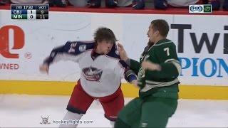 Josh Anderson vs Chris Stewart & Matt Calvert vs Matt Dumba Dec 31, 2016