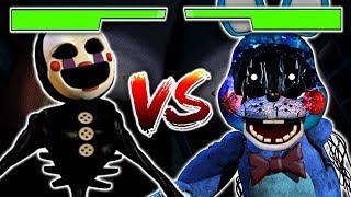 CLUTCH PUPPET VS BONNIE FIGHT!! WHO WINS? | FNAF World: Fazbear Kombat (Five Nights at Freddys)