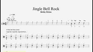 Jingle Bell Rock by Bobby Helms - Drum Notation (simplified)