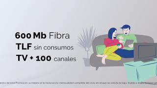 Ventajas de ser PTV Telecom: Tarifa fibra 600mb internet,  fijo, + de 100 canales TV, movil 40Gb