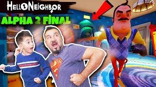 BODRUMA AÇILAN GİZLİ KAPI! KAZIM USTA PEŞİMİZDE! | HELLO NEIGHBOR ALPHA 2 FİNAL