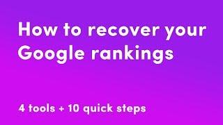 When Rankings Drop Suddenly Do These 10 Steps Pronto