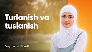 Turlanish va tuslanish | Nazira Rashidova