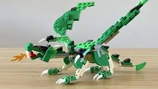 LEGO Brick Green Dragon | Spare Pieces from 2 x 31120 Creator Medieval Castle