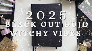 2025 Bullet Journal Setup  Witchy Aesthetic in a Black Notebook