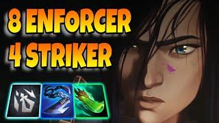 I tried Enforcer 8 with quickstriker Cait in TFT SET 13