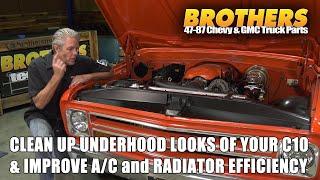 1967-72 Chevy & GMC Truck Radiator Filler Panel Install / Shroud / Grille / AC & Cooling Improvement