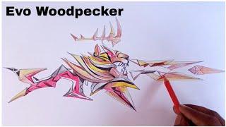 Free fire evo woodpecker gun drawing/ff woodpecker evo gun drawing easy/How to draw evo woodpecker