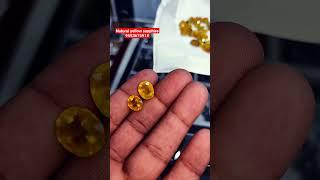 9553675918 | Natural yellow sapphire Avelable |( Telangana Gems wholesale Market ) Lab report Avbl