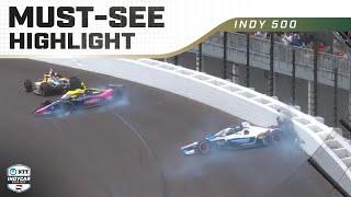 Kyle Larson’s bid for the ‘Double’ derailed in multi-car crash at Indy 500 | INDYCAR