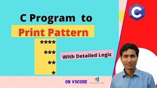 C Program to Print Star Pattern -5 || Logic & Program || C Programming  || Dilip Kumar Gangwar