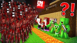 Mikey Family & JJ Family Security House vs Siren Heads in Minecraft (Maizen)