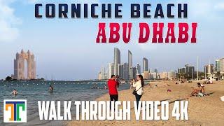 Corniche Beach Abu Dhabi UAE Full Walk Through Video 4K | Abu Dhabi Attractions