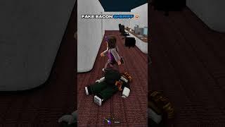 FAKE BACON BODY TROLLING IN MM2  #roblox #mm2