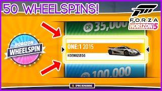 Forza Horizon 5 - OPENING 50 WHEELSPINS! (Amazing Prizes)