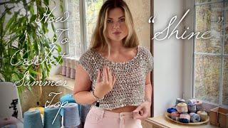 ВЯЖЕМ СИЯЮЩИЙ ТОП КРЮЧКОМ: РЕГЛАН «SHINE» / ЭКСКЛЮЗИВ!!!/ HOW TO CROCHET SUMMER TOP