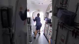 cabin crew airplane Door opening video #shorts #lisa