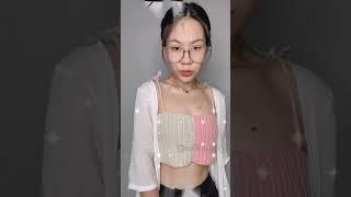 Crochet Simple Crop Top 4 in 1 Trailer #shorts | Molina DIY