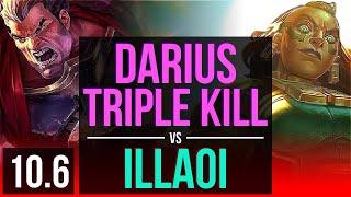 DARIUS vs ILLAOI (TOP) | 3 early solo kills, Triple Kill | KR Master | v10.6