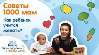 Как ребенок учится жевать?