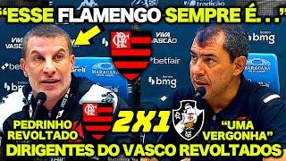 PEDRINHO REVOLTADO e TÉCNICO do VASCO SAIU CUSPINDO MARIMBONDOS após FLAMENGO 2 X 1 VASCO