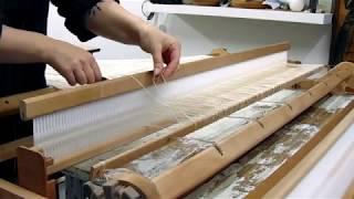 Bright Moon Weaving Studio : Warping the Loom & Weaving (in real-time) : Calm Craft / Tactile ASMR