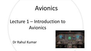 L1 Introduction to Avionics