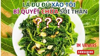 Lá Đu Đủ Xào Tỏi - Bí Quyết Chữa Sỏi Thận Hay Chỉ Là Lời Đồn?#NTH