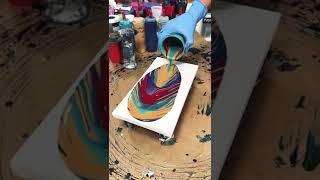 Acrylic pour painting | Easy Straight Pour