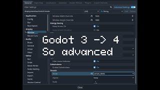 Godot 4 window settings for pixelart games in one minute