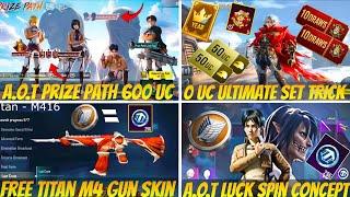 Attack On Titan Prize Path Leaks | A.O.T Lucky Spin Concept | 0 Uc Ultimate Set Trick | New Titan M4