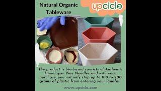 Eco-Friendly Tableware | Pinetastic Snack Plate I Organic Tableware | Sustainable Living | Upciclo