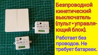 БЕСПРОВОДНОЙ КИНЕТИЧЕСКИЙ ВЫКЛЮЧАТЕЛЬ (ПУЛЬТ + ИСПОЛНИТЕЛЬНЫЙ БЛОК), РАБОТАЮЩИЙ БЕЗ БАТАРЕЕК.