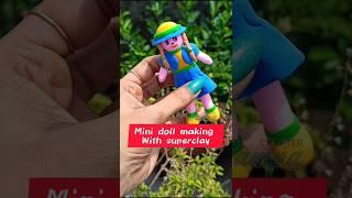 easy and simple superclay art || diy miniature cute baby doll #shorts #ytshorts #explore #trending