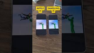 Samsung AI VS Apple AI: Preserving green screen guy