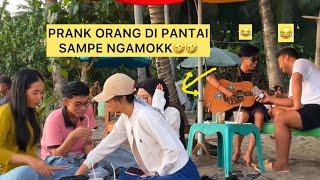 ALI ABDUL AZIZ PRANK ORANG LAGI DI PANTAI SAMPE NGAMOKK