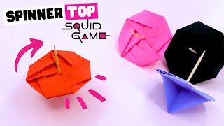 Squid game spinning top tutorial, how to make squid game spinner top