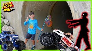 Secret Tunnel Monster Trucks Adventure Under The City