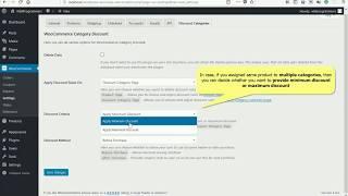 Setup WooCommerce Category Discount to assign products to Discount Categories