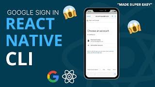 Login with google in React Native CLI