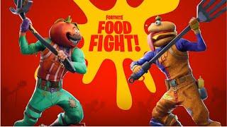 So I got on to the other side of the wall on food fight (Fortnite)