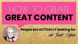 How To Create Content People Are ACTUALLY Looking For