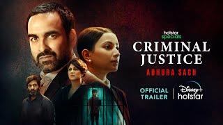 Hotstar Specials Criminal Justice Adhura Sach | Official Trailer | Aug 26 | DisneyPlus Hotstar