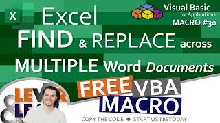 Excel Find and Replace across Multiple Word Documents | VBA Macro #30