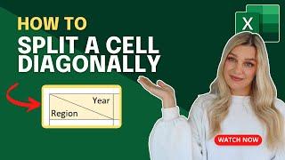 How to SPLIT a Cell Diagonally in Excel (Add Two Headers to One Cell)